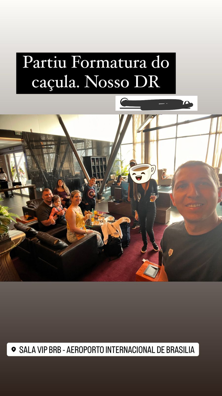 Família de aluno na Sala VIP BRB Brasília