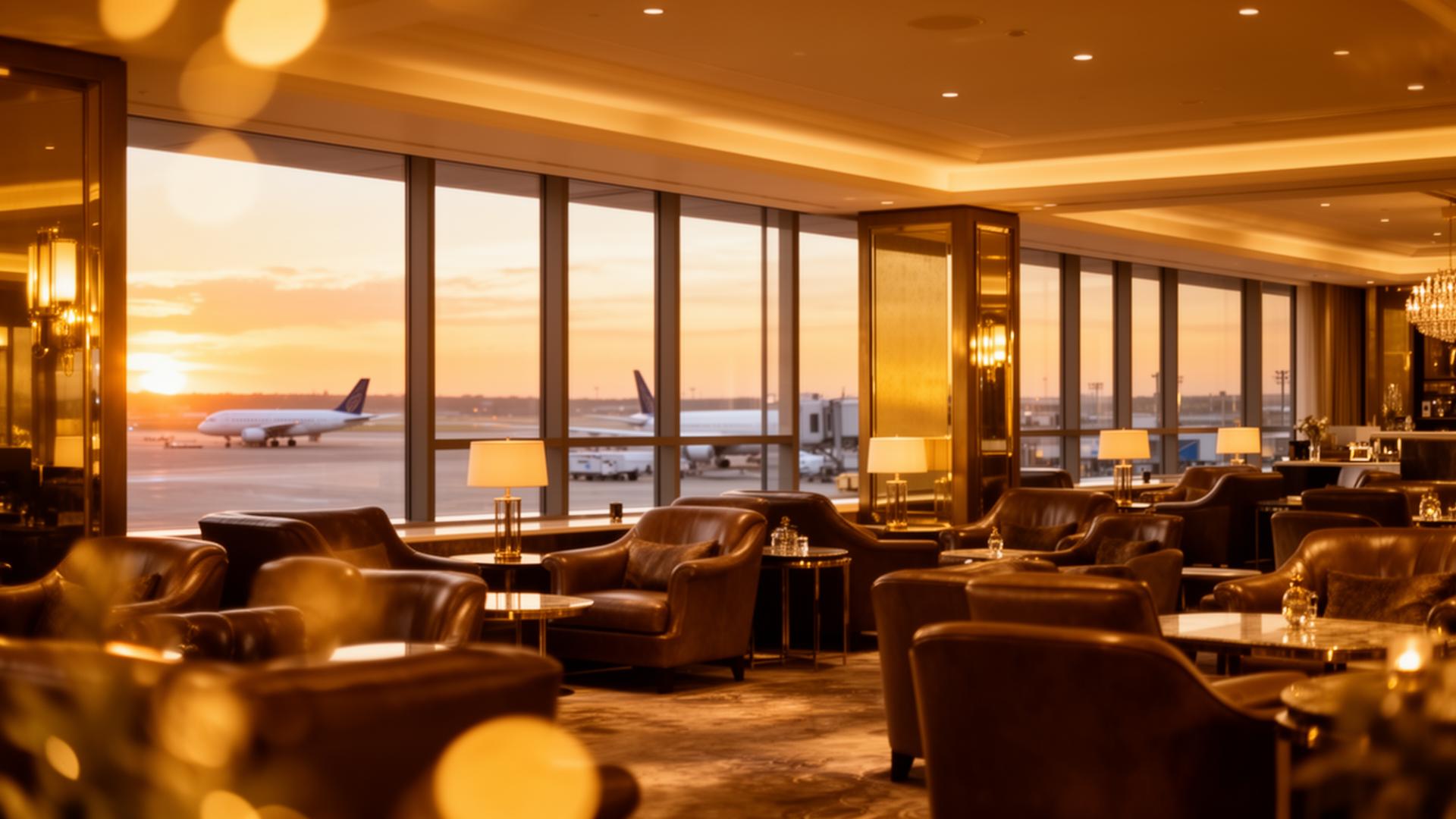 Sala VIP confortável de aeroporto
